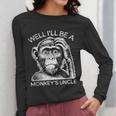 Well I'Ll Be a Monkey's Uncle Teacher And Student Women Long Sleeve T-Shirt, funny design