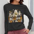Inclusion Isn't Scary Mummy Boo Ghost Halloween SLP Teacher Women Long Sleeve T-Shirt, funny design Inclusion Isn't Scary Mummy Boo Ghost Halloween SLP Teacher Women Long Sleeve T-Shirt, funny design