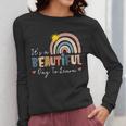 It's A Beautiful Day To Learn Cute Rainbow Boho Teacher Women Long Sleeve T-Shirt, funny design It's A Beautiful Day To Learn Cute Rainbow Boho Teacher Women Long Sleeve T-Shirt, funny design