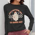 It's A Bootiful Day To Make Art Halloween Art Teacher Women Long Sleeve T-Shirt, funny design
