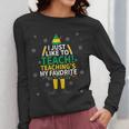 I Just Like To Teach Teaching My Favorite Christmas Teacher Women Long Sleeve T-Shirt, funny design