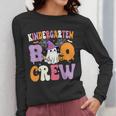Kindergarten Boo Crew Spooky Kindergarten Halloween Teacher Women Long Sleeve T-Shirt, funny design
