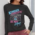 Kindergarten Is My Jam Vintage 80s Boombox Teacher Student Women Long Sleeve T-Shirt, funny design