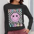 Kindergarten Vibes First Day Of School Kindergarten Teacher Women Long Sleeve T-Shirt, funny design Kindergarten Vibes First Day Of School Kindergarten Teacher Women Long Sleeve T-Shirt, funny design