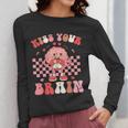 Kiss Your Brain Valentines Test Day Teacher Squad Kids Women Long Sleeve T-Shirt, funny design