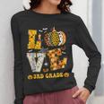 LOVE 3rd Grade Pumpkin Teacher Student Halloween Costume Women Long Sleeve T-Shirt, funny design LOVE 3rd Grade Pumpkin Teacher Student Halloween Costume Women Long Sleeve T-Shirt, funny design