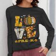 LOVE Pre-K Pumpkin Teacher Student Halloween Costume Women Long Sleeve T-Shirt, funny design LOVE Pre-K Pumpkin Teacher Student Halloween Costume Women Long Sleeve T-Shirt, funny design