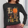 Love Pre-k Teacher Shirts Autumn Fall Pumpkin Fall Leopard Women Long Sleeve T-Shirt, funny design Love Pre-k Teacher Shirts Autumn Fall Pumpkin Fall Leopard Women Long Sleeve T-Shirt, funny design