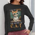 I Did The Math The Answer Is Cats Math Cat Teacher Women Long Sleeve T-Shirt, funny design I Did The Math The Answer Is Cats Math Cat Teacher Women Long Sleeve T-Shirt, funny design