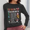 Math Teacher Christmas 12 Days Of Teaching Math Christmas Women Long Sleeve T-Shirt, funny design