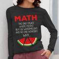 Math Watermelon Calculation Joke Teacher Student Women Long Sleeve T-Shirt, funny design Math Watermelon Calculation Joke Teacher Student Women Long Sleeve T-Shirt, funny design