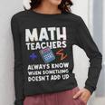 Mathematics Teachers Math Teacher For Men Women Women Long Sleeve T-Shirt, funny design Mathematics Teachers Math Teacher For Men Women Women Long Sleeve T-Shirt, funny design