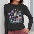 Microscope Flower Butterfly Biology Science Teacher Student Women Long Sleeve T-Shirt, Science Teacher Gifts, funny design
