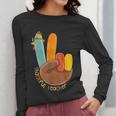 One Thankful Teacher Thanksgiving Turkey Peace Hand Sign Women Long Sleeve T-Shirt, funny design One Thankful Teacher Thanksgiving Turkey Peace Hand Sign Women Long Sleeve T-Shirt, funny design