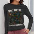 What Part Of Don't You Understand Math Teacher Women Long Sleeve T-Shirt, funny design What Part Of Don't You Understand Math Teacher Women Long Sleeve T-Shirt, funny design