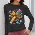 Pencil Leopard Coquette Bow Teacher Life Back To School Women Long Sleeve T-Shirt, funny design Pencil Leopard Coquette Bow Teacher Life Back To School Women Long Sleeve T-Shirt, funny design