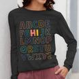 Pre K Kindergarten Hi Alphabet Back To School Teachers Men Women Girls Kids Women Long Sleeve T-Shirt, funny design Pre K Kindergarten Hi Alphabet Back To School Teachers Men Women Girls Kids Women Long Sleeve T-Shirt, funny design