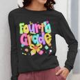 Preppy Fourth Grade Back To School 4th Grade Teacher Girls Women Long Sleeve T-Shirt, 4th Grade Teacher Gifts, funny design