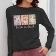 Preppy Goose Teacher Trick Or Teach Halloween Teacher Goose Women Long Sleeve T-Shirt, funny design