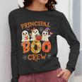 Principal Teacher Boo Crew Halloween Spooky Costume Women Long Sleeve T-Shirt, funny design