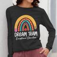 Rainbow Pencil Dream Exceptional Education Team SPED Teacher Women Long Sleeve T-Shirt, funny design Rainbow Pencil Dream Exceptional Education Team SPED Teacher Women Long Sleeve T-Shirt, funny design