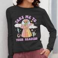 Take Me To Your Readers Alien Teacher Halloween Literacy Women Long Sleeve T-Shirt, funny design