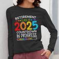 Retirement Class Of 2025 Teacher Countdown Loading Teacher Women Long Sleeve T-Shirt, funny design