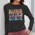 Retro Aloha Third Grade Teacher Summer Vacation Beach Hawaii Women Long Sleeve T-Shirt, funny design