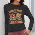 Retro Fall In Love With Learning Autumn Pumpkin Teachers Women Long Sleeve T-Shirt, funny design Retro Fall In Love With Learning Autumn Pumpkin Teachers Women Long Sleeve T-Shirt, funny design