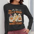 Retro Are You Fall O Ween Directions Ghost Teacher Spooky Women Long Sleeve T-Shirt, funny design Retro Are You Fall O Ween Directions Ghost Teacher Spooky Women Long Sleeve T-Shirt, funny design