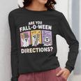 Retro Are You Fall O Ween Directions Teacher Halloween Ghost Women Long Sleeve T-Shirt, funny design