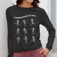 Retro Halloween Kindergarten Teacher Skeleton Trick Or Treat Men Women Kids Women Long Sleeve T-Shirt, funny design