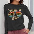 Retro Kickin It 3rd Grade Style Teacher Back To School Men Women Women Long Sleeve T-Shirt, funny design