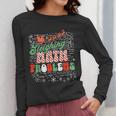 Retro Sleighing Math Problems Santa Math Teacher Christmas Women Long Sleeve T-Shirt, funny design