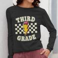 Retro Third Grade Teacher Lightning Bolt Pencil Teacher Kids Women Long Sleeve T-Shirt, funny design