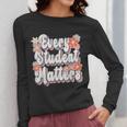 Retro Vintage Every Student Matters Teacher Paraprofessional Women Long Sleeve T-Shirt, funny design