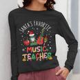 Santa's Favorite Music Teacher Christmas Santa Hat Matching Women Long Sleeve T-Shirt, funny design Santa's Favorite Music Teacher Christmas Santa Hat Matching Women Long Sleeve T-Shirt, funny design