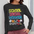 School Social Worker Teacher Caseworker Public Servant LSW Women Long Sleeve T-Shirt, funny design School Social Worker Teacher Caseworker Public Servant LSW Women Long Sleeve T-Shirt, funny design