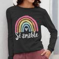 Sé Amable Spanish Bilingual Teacher Be Kind Boho Rainbow Women Long Sleeve T-Shirt, funny design Sé Amable Spanish Bilingual Teacher Be Kind Boho Rainbow Women Long Sleeve T-Shirt, funny design