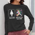 Special Ed Teacher Dabbing Unicorn Teacher Women Women Long Sleeve T-Shirt, funny design
