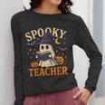Spooky Teacher Halloween Cute Ghost Pumpkin Reading Women Women Long Sleeve T-Shirt, funny design