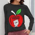 I Stand With Teachers Tshirt Women Long Sleeve T-Shirt, funny design