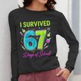 I Survived 67 Days Of School 67 Meme Science Teacher Women Long Sleeve T-Shirt, Science Teacher Gifts, funny design
