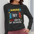 I Survived 67 Days Of School 67 Teacher Squad Matching Women Long Sleeve T-Shirt, funny design