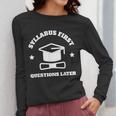 SYLLABUS PROFESSOR TEACHER Women Long Sleeve T-Shirt, funny design SYLLABUS PROFESSOR TEACHER Women Long Sleeve T-Shirt, funny design