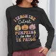 I Teach The Cutest Pumpkins In The TK Patch TK Teacher Fall Women Long Sleeve T-Shirt, funny design