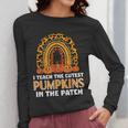 Teach Leopard Rainbow Cute Halloween Costume Teacher Women Women Long Sleeve T-Shirt, funny design