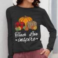Teach Love Inspire Autumn Fall Plaid Leopard Pumpkin Teacher For Men Women Kids Women Long Sleeve T-Shirt, funny design Teach Love Inspire Autumn Fall Plaid Leopard Pumpkin Teacher For Men Women Kids Women Long Sleeve T-Shirt, funny design