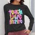 Teach Love Inspire Preppy Back To School Teacher Women Women Long Sleeve T-Shirt, funny design Teach Love Inspire Preppy Back To School Teacher Women Women Long Sleeve T-Shirt, funny design