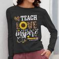 TEACH LOVE INSPIRE Teacher Sunflower Appreciation Women Long Sleeve T-Shirt, funny design TEACH LOVE INSPIRE Teacher Sunflower Appreciation Women Long Sleeve T-Shirt, funny design